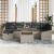 Set de canapele pentru grădină 8 pcs Gri deschis poliratan GartenMobel Dekor