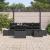 Set de canapele pentru grădină 6 pcs Negru poliratan GartenMobel Dekor