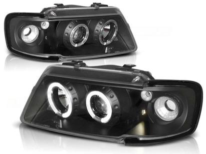 Set de faruri tuning cu ochi de înger halogen, potrivit pentru Audi A3 8L 08.1996-08.2000, stânga și dreapta