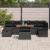 Set de canapele pentru grădină 8 pcs Negru poliratan GartenMobel Dekor