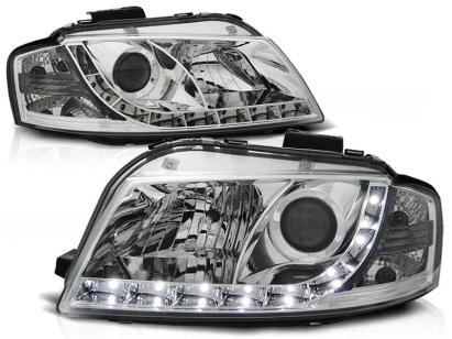 Kit de faruri tuning cu lumini LED potrivit pentru Audi A3 8P 05.2003-03.2008 3D/5D, stânga și dreapta
