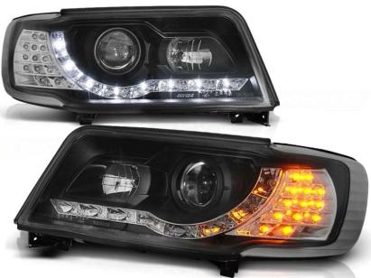 Set de faruri de tuning cu lumini LED potrivit pentru Audi 100 C4 12.1990-06.1994, stânga și dreapta