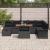 Set de canapele pentru grădină 9 pcs Negru poliratan GartenMobel Dekor