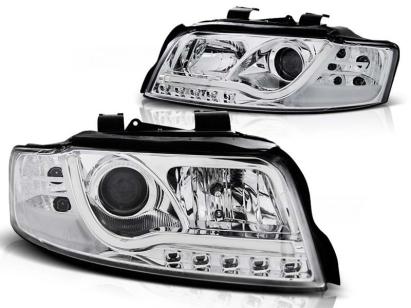 Set de faruri de tuning cu lumini LED potrivite pentru Audi A4 B6 10.2000-10.2004 sedan/combinate, stânga și dreapta