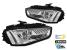Kit de faruri xenon potrivit pentru Audi A4 B8 2012-2015 cu semnalizator dinamic, bază cromată, stânga și dreapta