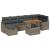 Set de canapele pentru grădină 8 pcs Gri Rattan poli GartenMobel Dekor