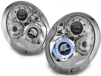 Kit de faruri tuning cu ochi de înger halogen, potrivit pentru MINI COOPER R50/R53 05.2001-10.2006, MINI COOPER R52 2004-2008, stânga și dreapta