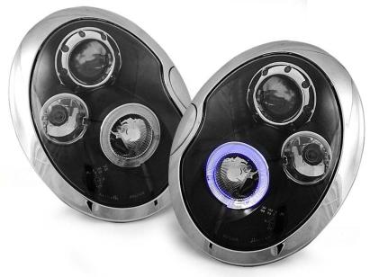 Kit de faruri tuning cu ochi de înger halogen potrivit pentru MINI COOPER R50/R53 05.2001-10.2006, MINI COOPER R52 2004-2008, stânga și dreapta