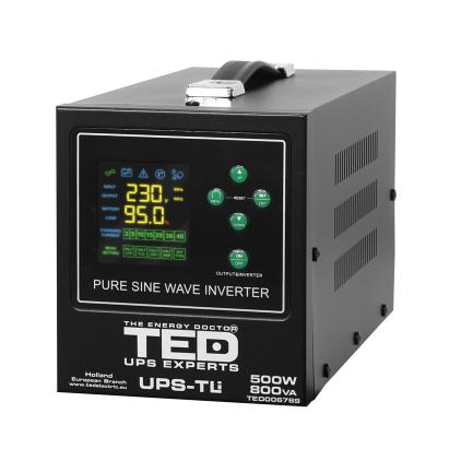 UPS TED Electric 1000VA/700W cu runtime extins și undă sinusoidală pură