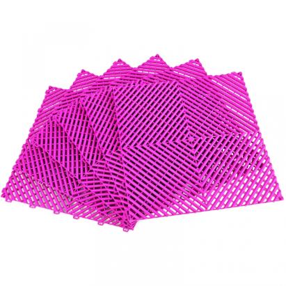 Plăci de podea RAMROXX Performance pentru garaj Podea Roz 40x40cm 6 bucăți 0.96mp