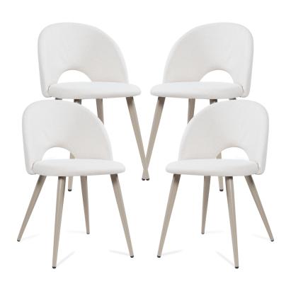 Esszimmerstuhl Karijoki 4er Set Webstoff Beige [en.casa]