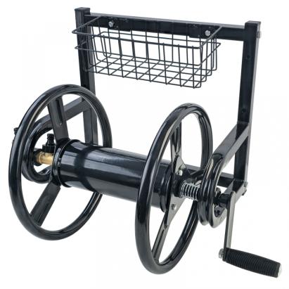 RAMROXX® tambur de furtun montat pe perete 38 m – cadru din oțel robust + racord din alamă