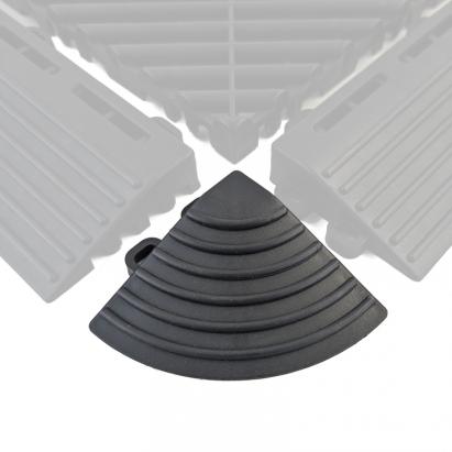 Plăci de podea RAMROXX Performance pentru garaj, colț de podea, piesă colțară, negru