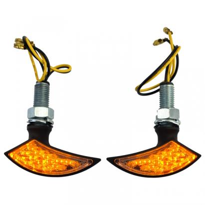 Indicator LED Mini pentru motocicletă Blade Custom Mini Indicator Negru cu E-Mark