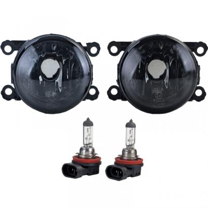 Set de Faruri de Ceata din Sticlă Clară Negru, potrivit pentru Opel Astra G H OPC Corsa D Agila