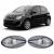 Indicator lateral din sticlă clară cu crom, potrivit pentru Citroen C1 C2 C3 C4 C5 Xsara Jumpy Berlingo