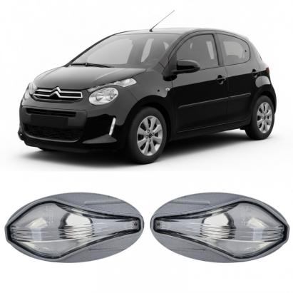 Indicator lateral din sticlă clară cu crom, potrivit pentru Citroen C1 C2 C3 C4 C5 Xsara Jumpy Berlingo