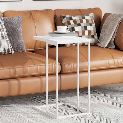 Masă laterală, alb, 40x30x59 cm, lemn compozit GartenMobel Dekor