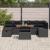 Set de canapele pentru grădină 8 pcs Negru poliratan GartenMobel Dekor