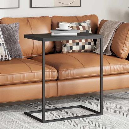 Masă laterală, negru, 55x35x66 cm, lemn compozit GartenMobel Dekor