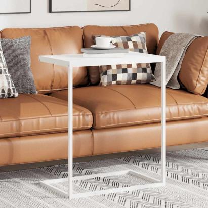 Masă laterală, alb, 55x35x66 cm, lemn compozit GartenMobel Dekor