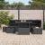 Set de canapele pentru grădină 7 pcs Negru poliratan GartenMobel Dekor