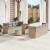 Set de canapele pentru grădină 11 pcs Bej poliratan GartenMobel Dekor