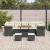 Set de canapele pentru grădină 10 pcs Negru poliratan GartenMobel Dekor