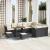 Set de canapele pentru grădină 12 pcs Negru poliratan GartenMobel Dekor