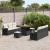 Set de canapele pentru grădină cu pernă 9 pcs Negru poliratan GartenMobel Dekor