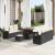 Set de canapele pentru grădină cu pernă 9 pcs Negru poliratan GartenMobel Dekor