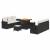 Set de canapele pentru grădină cu pernă 9 pcs Negru poliratan GartenMobel Dekor