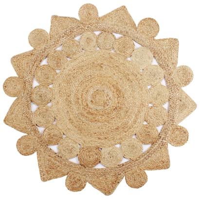 Covor manual din iută împletită, 150 cm GartenMobel Dekor