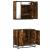 Set mobilier de baie, 2 piese, stejar fumuriu, lemn prelucrat GartenMobel Dekor