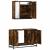 Set mobilier de baie, 2 piese, stejar fumuriu, lemn prelucrat GartenMobel Dekor