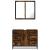 Set mobilier de baie, 2 piese, stejar fumuriu, lemn prelucrat GartenMobel Dekor