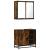 Set mobilier de baie, 2 piese, stejar fumuriu, lemn prelucrat GartenMobel Dekor
