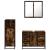 Set mobilier de baie, 3 piese, stejar fumuriu, lemn prelucrat GartenMobel Dekor