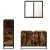Set mobilier de baie, 3 piese, stejar fumuriu, lemn prelucrat GartenMobel Dekor