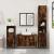 Set mobilier de baie, 3 piese, stejar fumuriu, lemn prelucrat GartenMobel Dekor