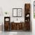Set de mobilier de baie 4 piese Lemn prelucrat de stejar afumat GartenMobel Dekor