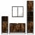 Set de mobilier de baie 4 piese Lemn prelucrat de stejar afumat GartenMobel Dekor