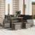 Set de canapele pentru grădină 9 pcs Gri poliratan GartenMobel Dekor