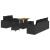 Set de canapele pentru grădină 8 pcs Negru poliratan GartenMobel Dekor