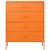 Comodă cu sertare, portocaliu, 80x35x101,5 cm, oțel GartenMobel Dekor