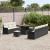 Set de canapele pentru grădină cu pernă 10 pcs Negru poliratan GartenMobel Dekor