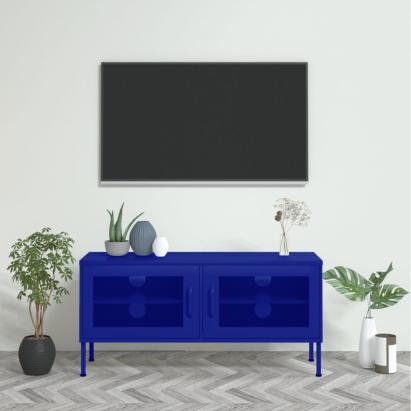 Comodă TV, bleumarin, 105x35x50 cm, oțel GartenMobel Dekor