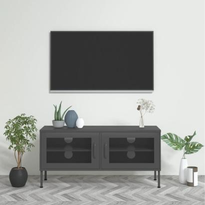 Comodă TV, antracit, 105x35x50 cm, oțel GartenMobel Dekor