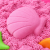 Nisip kinetic roz, 6 forme diverse, cutie gonflabila 45x58 cm, 3 kg