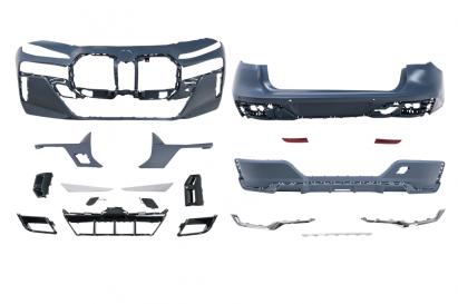 Pachet Exterior Aero BMW Seria 7 G70 M-Tech (2022-) Black Knight Design Negru Lucios